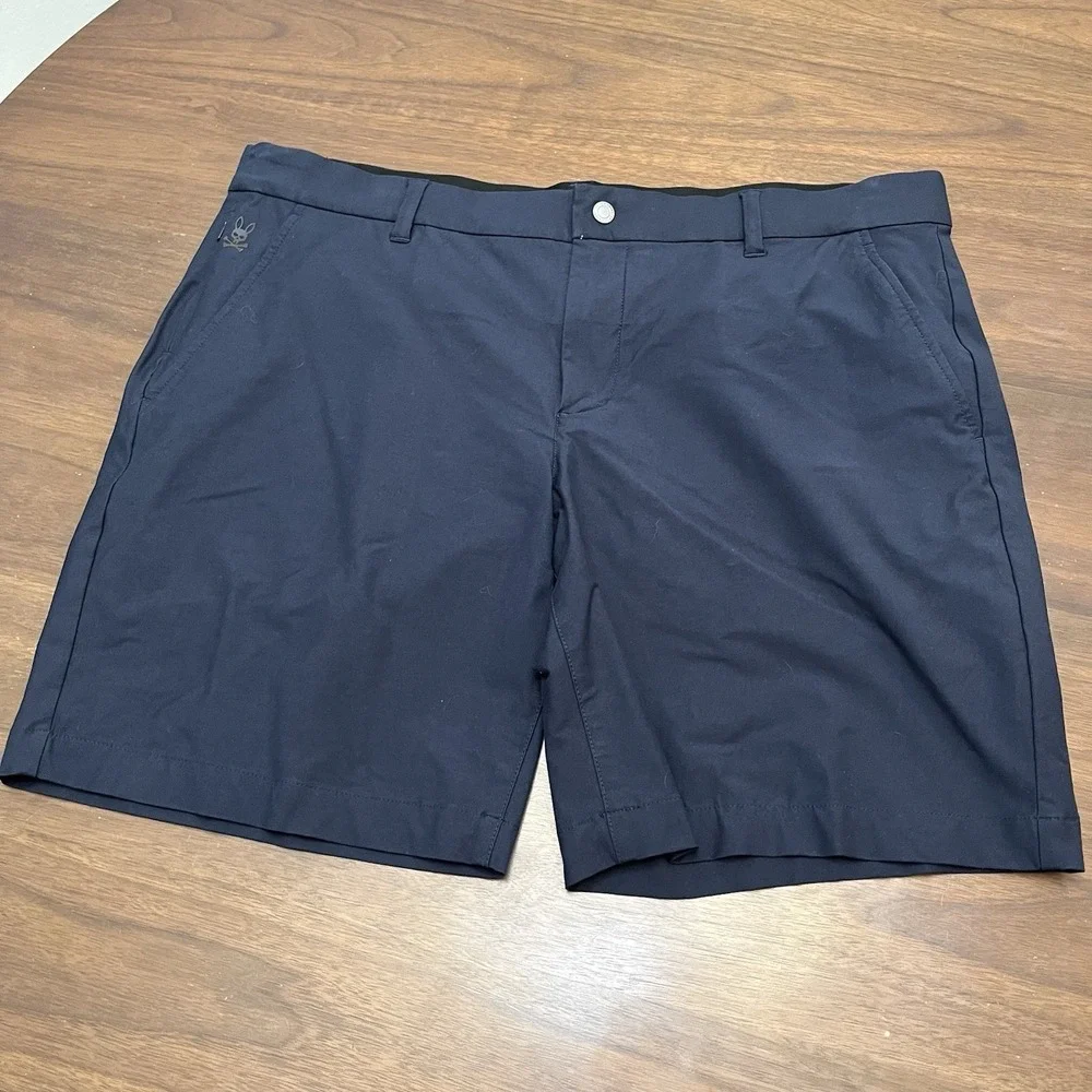 Psycho Bunny Men's Size 38 Blue Shorts Gold Leisure Graphic 9